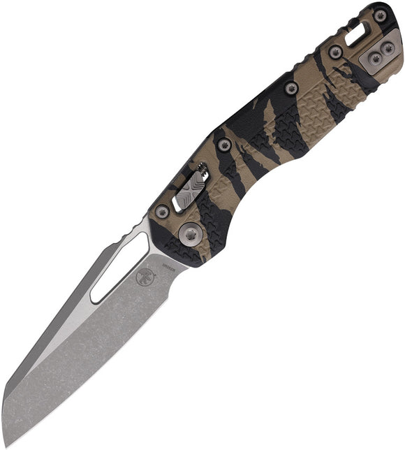 Microtech Standard Issue MSI Ram-Lok Tri-Grip Tiger Stripe Polymer Folding Apocalyptic M390MK Knife 210T10APPMTR