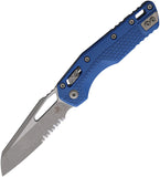 Microtech Standard Issue MSI Ram-Lok Tri-Grip Blue Polymer Folding Serrated M390MK Knife 210T11APPMCB
