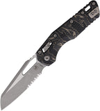 Microtech Standard Issue MSI Ram-Lok Tri-Grip Tiger Stripe Camo Polymer Folding Serrated M390MK Knife 210T11APPMTS
