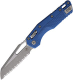 Microtech Standard Issue MSI Ram-Lok Tri-Grip Blue Polymer Folding Serrated M390MK Knife 210T12APPMCB