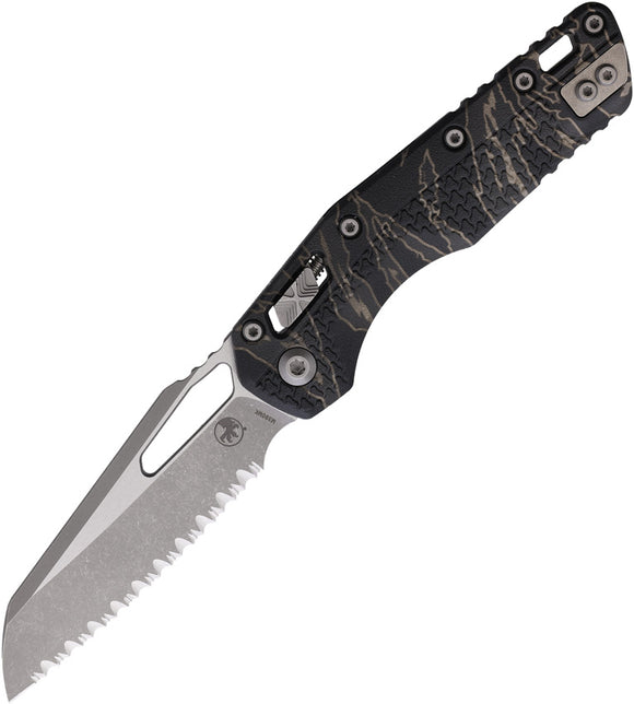 Microtech Standard Issue MSI Ram-Lok Tiger Stripe Polymer Folding Serrated M390MK Knife 210T12APPMTS