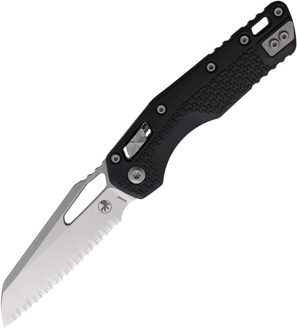 Microtech Standard Issue MSI Ram-Lok Tri-Grip Black Polymer Folding Serrated M390MK Knife 210T12PMBK