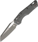 Microtech Standard Issue MSI Ram-Lok Tri-Grip Bull Shark Gray Polymer Folding M390MK Knife 210T1PMCBG