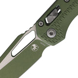 Microtech Standard Issue MSI Ram-Lok Tri-Grip Vintage Green Polymer Folding M390MK Knife 210T1PMCVG