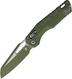 Microtech Standard Issue MSI Ram-Lok Tri-Grip Vintage Green Polymer Folding M390MK Knife 210T1PMCVG