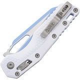 Microtech Standard Issue MSI Ram-Lok Tri-Grip White Polymer Folding Sky Blue M390MK Knife 210T1PMCWHY7