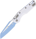 Microtech Standard Issue MSI Ram-Lok Tri-Grip White Polymer Folding Sky Blue M390MK Knife 210T1PMCWHY7