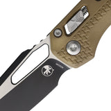 Microtech Standard Issue MSI Ram-Lok Tri-Grip Dark Earth Polymer Folding M390MK Knife 210T1PMDE