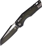 Microtech Standard Issue MSI Ram-Lok Tri-Grip Faded Bazooka Green Polymer Folding M390MK Knife 210T1PMFBO