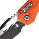 Microtech Standard Issue MSI Ram-Lok Tri-Grip Orange Polymer Folding Two-Tone M390MK Knife 210T1PMOR