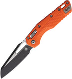 Microtech Standard Issue MSI Ram-Lok Tri-Grip Orange Polymer Folding Two-Tone M390MK Knife 210T1PMOR