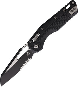 Microtech Standard Issue MSI Ram-Lok Tri-Grip Black Polymer Folding Serrated M390MK Knife 210T2PMBK
