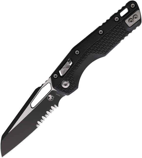 Microtech Standard Issue MSI Ram-Lok Tri-Grip Black Polymer Folding Serrated M390MK Knife 210T2PMBK