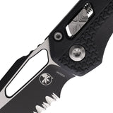 Microtech Standard Issue MSI Ram-Lok Tri-Grip Black Polymer Folding Serrated M390MK Knife 210T2PMBK