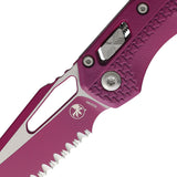 Microtech Standard Issue MSI Ram-Lok Tri-Grip Sangria Polymer Folding M390MK Serrated Knife 210T3PMCSR