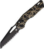 Microtech Standard Issue MSI Ram-Lok Tri-Grip Claw Camo Polymer Folding Serrated M390MK Knife 210T3PMCWCZ4