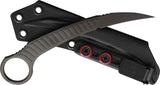 Microtech Feather Karambit Black DLC Fixed Blade Knife w/ Sheath 2151DLCS