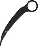 Microtech Feather Distressed Black Serrated Fixed Blade Knife w/ Sheath 2153DBKS