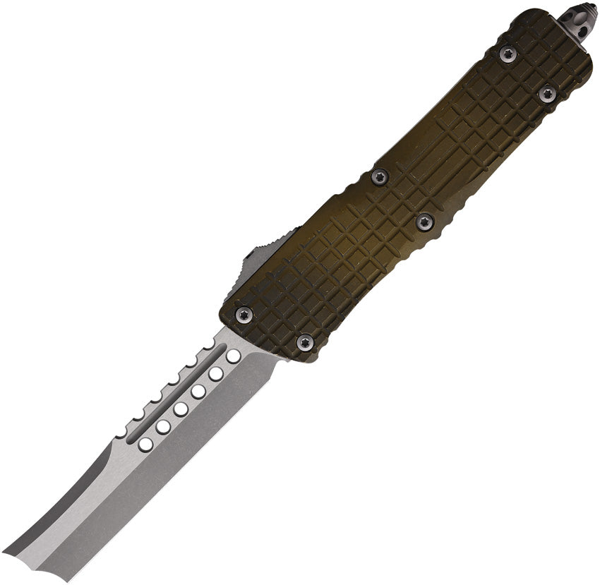 Microtech Automatic Combat Delta OTF Knife Dark Earth Frag Aluminum Ap ...