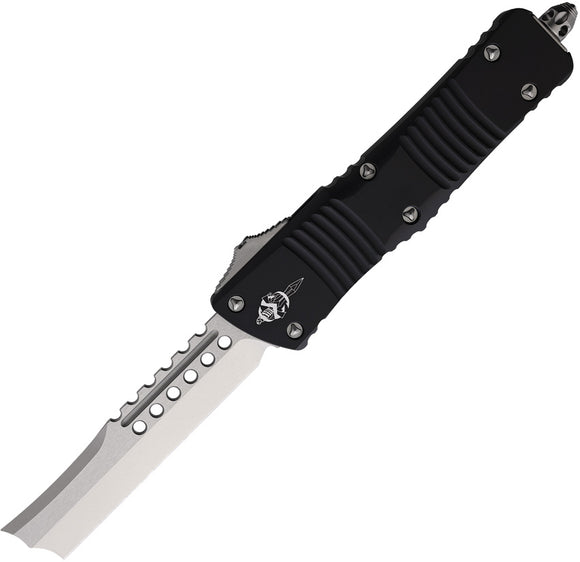 Microtech Automatic Combat Hellhound OTF Knife Black Aluminum Razor Blade 219R10S