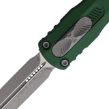Microtech Automatic Dirac Knife OTF Emerald Green Aluminum Apocalyptic Double Edge Dagger Blade 22510APEG