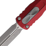 Microtech Automatic Dirac Knife OTF Merlot Red Aluminum Apocalyptic Double Edge Dagger Blade 22510APMR