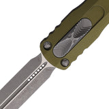 Microtech Automatic Dirac Knife OTF OD Green Aluminum Apocalyptic Double Edge Dagger Blade 22510APOD