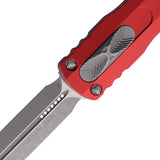 Microtech Automatic Dirac Knife OTF Red Aluminum Apocalyptic Double Edge Dagger Blade 22510APRD