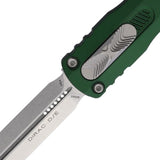 Microtech Automatic Dirac Knife OTF Emerald Green Aluminum Double Edge Dagger Blade 22510EG