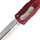 Microtech Automatic Dirac Knife OTF Merlot Red Aluminum Double Edge Dagger Blade 22510MR