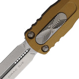 Microtech Automatic Dirac Knife OTF Tan Aluminum Double Edge Dagger Blade 22510TA