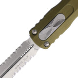 Microtech Automatic Dirac Knife OTF OD Green Aluminum Serrated Double Edge Dagger Blade 22511OD