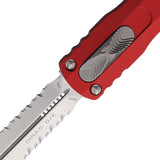 Microtech Automatic Dirac Knife OTF Red Aluminum Serrated Double Edge Dagger Blade 22511RD