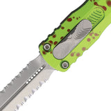 Microtech Automatic Dirac Knife OTF Zombie Aluminum Serrated Double Edge Dagger Blade 22511Z