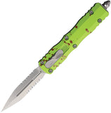 Microtech Automatic Dirac Knife OTF Zombie Aluminum Serrated Double Edge Dagger Blade 22511Z