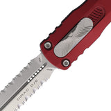 Microtech Automatic Dirac Knife OTF Merlot Red Aluminum Serrated Double Edge Dagger Blade 22512MR