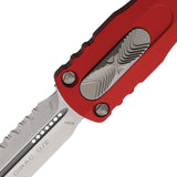 Microtech Automatic Dirac Knife OTF Red Aluminum Top Serrated Double Edge Dagger Blade 22512RD