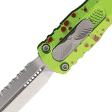 Microtech Automatic Dirac Knife OTF Zombie Aluminum Serrated Double Edge Dagger Blade 22512Z