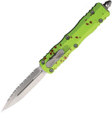 Microtech Automatic Dirac Knife OTF Zombie Aluminum Serrated Double Edge Dagger Blade 22512Z