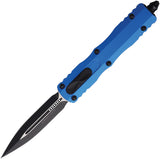 Microtech Automatic Dirac Knife OTF Blue Aluminum Double Edge Dagger Blade 2251BL