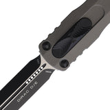 Microtech Automatic Dirac Knife OTF Natural Clear Gray Aluminum Double Edge Dagger Blade 2251NC