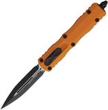 Microtech Automatic Dirac Knife OTF Tangerine Orange Aluminum Double Edge Dagger Blade 2251OT