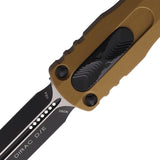 Microtech Automatic Dirac Knife OTF Tan Aluminum Double Edge Dagger Blade 2251TA