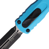 Microtech Automatic Dirac Knife OTF Teal Aluminum Double Edge Dagger Blade 2251TQ