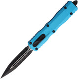 Microtech Automatic Dirac Knife OTF Teal Aluminum Double Edge Dagger Blade 2251TQ