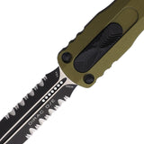 Microtech Automatic Dirac Knife OTF OD Green Aluminum Serrated Double Edge Dagger Blade 2252OD