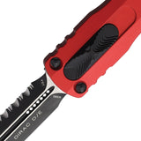 Microtech Automatic Dirac Knife OTF Red Aluminum Partially Serrated Double Edge Blade 2253RD