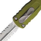 Microtech Automatic Dirac OTF Knife OD Green Aluminum Double Edge Partially Serrated Blade 2255OD