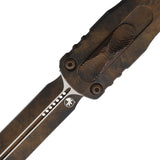 Microtech Auto Dirac Delta OTF Knife Plague Outbreak Aluminum Double Edge Dagger Blade 2271PLOBS