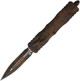 Microtech Auto Dirac Delta OTF Knife Plague Outbreak Aluminum Double Edge Dagger Blade 2271PLOBS